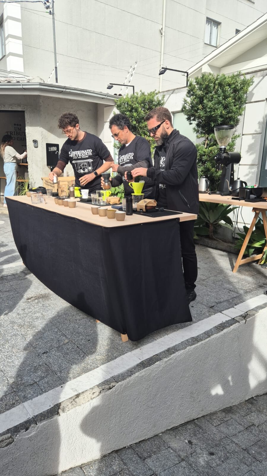 Filipe em campeonato de café filtrado